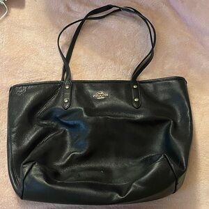 Coach Black Leather Tote